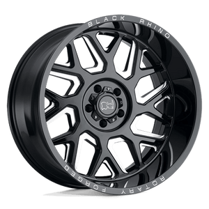 Black Rhino REAPER Gloss Black & Milled 22x11.5 -44 5x127mm 71.5mm - Wheelwiz