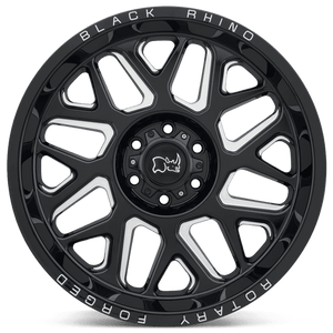 Black Rhino REAPER Gloss Black & Milled 20x9.5 +12 8x165.1mm 122.4mm - Wheelwiz