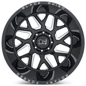 Black Rhino REAPER Gloss Black & Milled 22x14 -76 8x170mm 125.1mm - WheelWiz