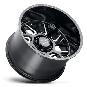Black Rhino REAPER Gloss Black & Milled 22x14 -76 8x170mm 125.1mm - WheelWiz