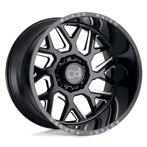 Black Rhino REAPER Gloss Black & Milled 22x14 -76 8x170mm 125.1mm - WheelWiz