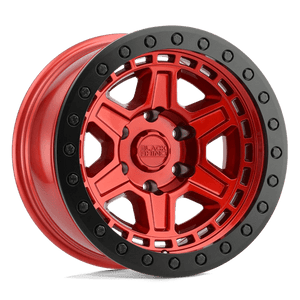 Black Rhino RENO Candy Red W/ Black Ring & Bolt 17x9 0 5x127mm 71.5mm - Wheelwiz