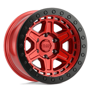 Black Rhino RENO Candy Red W/ Black Ring & Bolt 18x9.5 -18 5x127mm 71.5mm - Wheelwiz