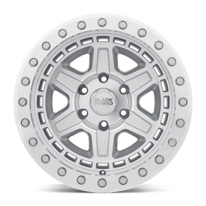 Black Rhino RENO Silver W/ Mirror Face & Silver Bolts 17x8.5 -38 5x114.3mm 71.5mm - WheelWiz
