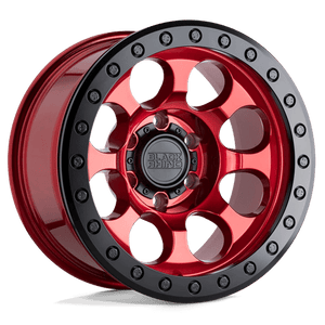 Black Rhino RIOT Candy Red W/ Black Ring & Bolt 17x8.5 0 6x139.7mm 112.1mm - Wheelwiz