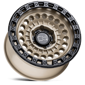 Black Rhino SENTINEL Desert Sand W/ Black Ring 20x9.5 +12 8x180mm 124.2mm - Wheelwiz