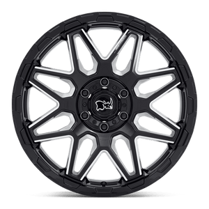 Black Rhino SHOCKWAVE Gloss Black W/ Milled Spokes 20x9.5 +12 6x135mm 87.1mm - Wheelwiz