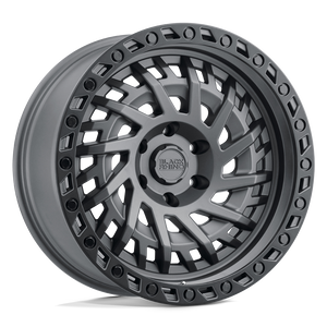 Black Rhino SHREDDER Matte Gunmetal W/ Black Ring 18x9.5 +12 6x139.7mm 112.1mm - WheelWiz