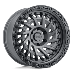 Black Rhino SHREDDER Matte Gunmetal W/ Black Ring 17x9 -18 5x127mm 71.5mm - Wheelwiz
