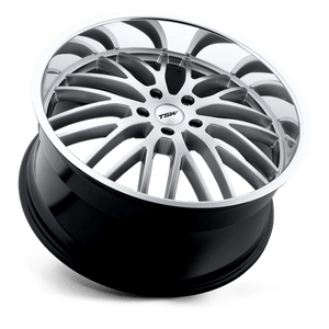 TSW SNETTERTON Hyper Silver W/ Mirror Cut Lip 20x8.5 +35 5x112mm 72.1mm - Wheelwiz
