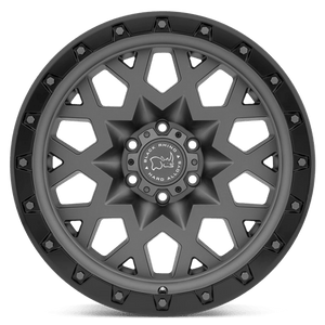 Black Rhino SPROCKET Matte Gunmetal W/ Black Ring 18x9.5 +6 6x139.7mm 112.1mm - WheelWiz