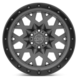 Black Rhino SPROCKET Matte Gunmetal W/ Black Ring 20x9.5 +6 6x135mm 87.1mm - Wheelwiz