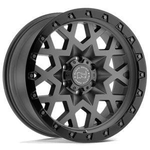 Black Rhino SPROCKET Matte Gunmetal W/ Black Ring 17x9.5 -18 6x139.7mm 112.1mm - Wheelwiz