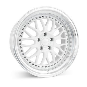 ESR Wheels SR01 GLOSS WHITE MACHINE LIP 18x8.5 +30 5x114.3mm 72.6mm - Wheelwiz