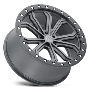Black Rhino TRABUCO Matte Gunmetal W/ Black Ring & Silver Bolts 17x8 +30 5x127mm 71.5mm - WheelWiz