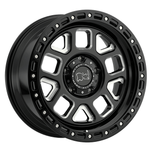 Black Rhino ALPINE Gloss Black W/ Milled Spokes 18x9.5 +12 6x135mm 87.1mm - WheelWiz