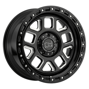 Black Rhino ALPINE Gloss Black W/ Milled Spokes 18x9.5 +12 6x135mm 87.1mm - WheelWiz