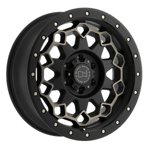 Black Rhino DIAMANTE Matte Black W/ Machined Face & Dark Matte Tint 18x9 +12 8x165.1mm 122.4mm - WheelWiz