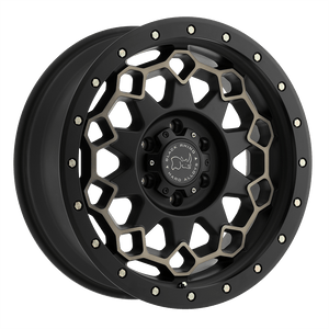 Black Rhino DIAMANTE Matte Black W/ Machined Face & Dark Matte Tint 18x9 -12 5x127mm 71.5mm - WheelWiz