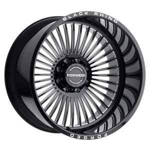 Black Rhino HORUS Gloss Black W/ Milled Spokes 22x14 -76 5x127mm 71.5mm - WheelWiz