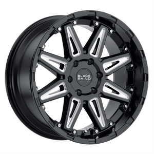 Black Rhino RUSH Gloss Black W/ Milled Spokes 18x9.5 0 5x139.7mm 78.1mm - WheelWiz