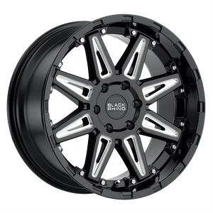 Black Rhino RUSH Gloss Black W/ Milled Spokes 18x9.5 0 5x139.7mm 78.1mm - WheelWiz
