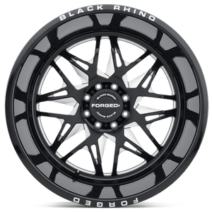 Black Rhino TWISTER Gloss Black W/ Milled Spokes Directional 22x14 -76 8x180mm 125.1mm - WheelWiz