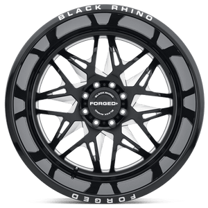 Black Rhino TWISTER Gloss Black W/ Milled Spokes Directional 24x14 -76 8x165.1mm 122.4mm - WheelWiz