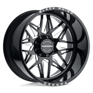 Black Rhino TWISTER Gloss Black W/ Milled Spokes Directional 24x14 -76 8x165.1mm 122.4mm - WheelWiz