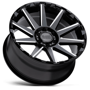 Black Rhino TYPHOON Gloss Black W/ Milled Spokes 18x9.5 +12 5x150mm 110.1mm - WheelWiz