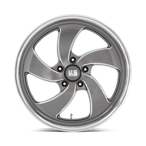 US MAG U133 DESPERADO Anthracite Milled Diam-cut Lip 20x8 +1 5x120.65mm 72.6mm - Wheelwiz