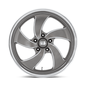 US MAG U133 DESPERADO Anthracite Milled Diam-cut Lip 20x9.5 +1 5x120.65mm 72.6mm - Wheelwiz