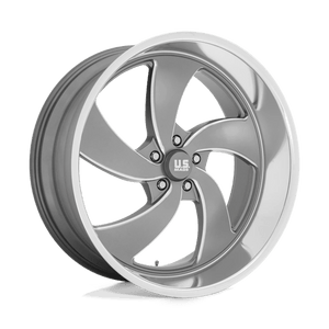 US MAG U133 DESPERADO Anthracite Milled Diam-cut Lip 24x10 +5 5x120.65mm 72.6mm - Wheelwiz