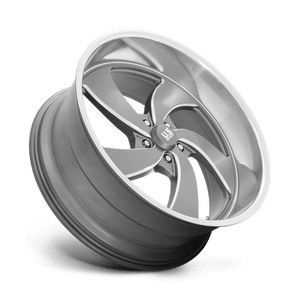 US MAG U133 DESPERADO Anthracite Milled Diam-cut Lip 24x10 +5 5x120.65mm 72.6mm - Wheelwiz