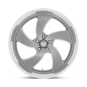 US MAG U133 DESPERADO Anthracite Milled Diam-cut Lip 24x10 +5 5x127mm 78.1mm - Wheelwiz