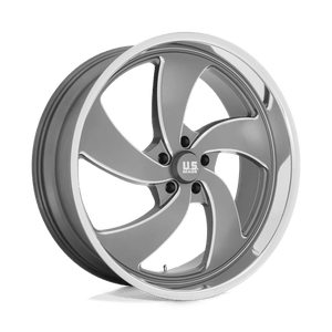 US MAG U133 DESPERADO Anthracite Milled Diam-cut Lip 24x9 +1 5x127mm 78.1mm - Wheelwiz