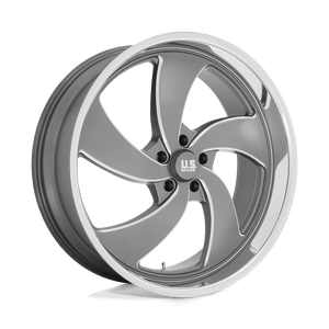 US MAG U133 DESPERADO Anthracite Milled Diamond Cut Milled 22x8.5 +01 5x120.65mm 72.6mm - WheelWiz