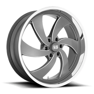 US MAG U133 DESPERADO Anthracite Milled Diam-cut Lip 24x9 +25 6x135mm 87.1mm - Wheelwiz