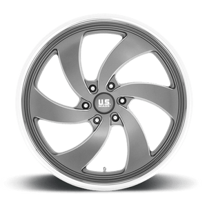US MAG U133 DESPERADO Anthracite Milled Diam-cut Lip 24x9 +25 6x135mm 87.1mm - Wheelwiz