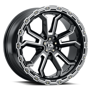 Vision Wheel 405 Gloss Black Milled Spoke 17x8 +30 5x110mm 73.1mm - Wheelwiz