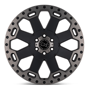 Black Rhino WARLORD Matte Black W/ Mach Dark Tint 17x8 +35 5x114.3mm 76.1mm - Wheelwiz