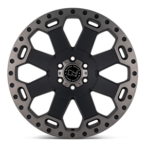 Black Rhino WARLORD Matte Black W/ Machined Dark Tint 22x10 +12 8x170mm 125.1mm - WheelWiz