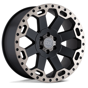 Black Rhino WARLORD Matte Black W/ Mach Dark Tint 17x9 +12 6x135mm 87.1mm - Wheelwiz