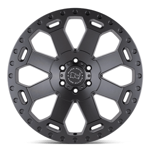 Black Rhino WARLORD Matte Gunmetal 17x9 -12 5x127mm 71.5mm - Wheelwiz