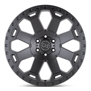 Black Rhino WARLORD Matte Gunmetal 17x9 -12 6x139.7mm 112.1mm - Wheelwiz