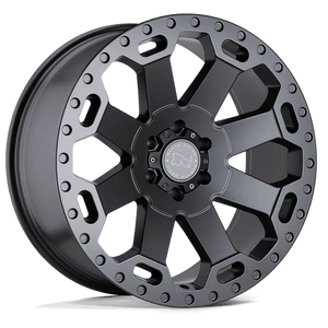Black Rhino WARLORD Matte Gunmetal 17x9 -12 5x127mm 71.5mm - Wheelwiz