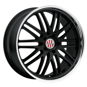 Victor Equipment LEMANS GLOSS BLACK W/ MIRROR CUT LIP 18x8 +45 5x130mm 71.5mm - WheelWiz