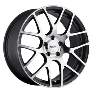 TSW NURBURGRING GUNMETAL W/ MIRROR CUT FACE 19x8.5 +32 5x112mm 72.1mm - WheelWiz