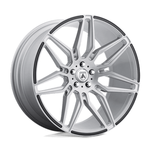 Asanti Black ABL-11 SIRIUS Brushed Silver Carbon Fiber Insert 20x9 +35 Custom 72.6mm - WheelWiz