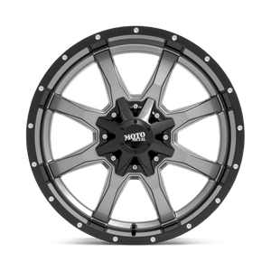 Moto Metal MO970 Gloss Gray Center Gloss Black Lip 20x10 -24 Custom 72.6mm - WheelWiz